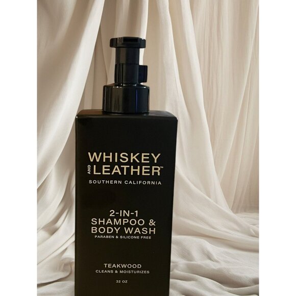 Whiskey & Leather 2 In 1 Shampoo & Body Wash Teakwood Scent 32 Oz. - Picture 1 of 3